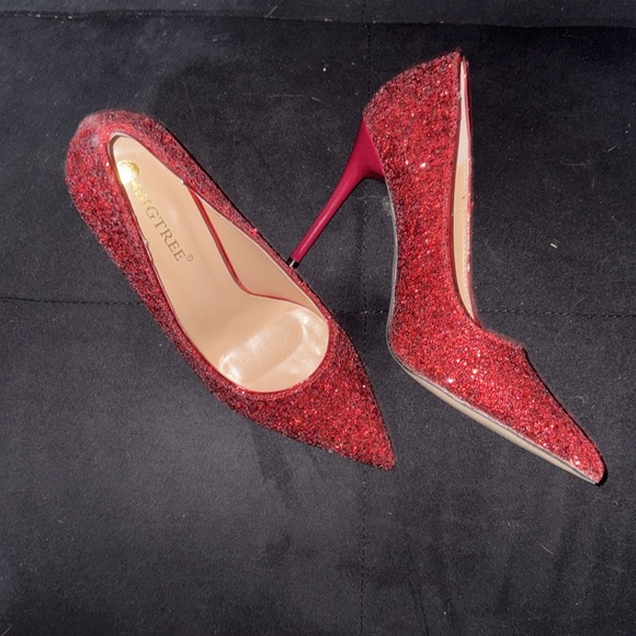 Glittery Red High Heels brand NEW - Picture 4 of 9